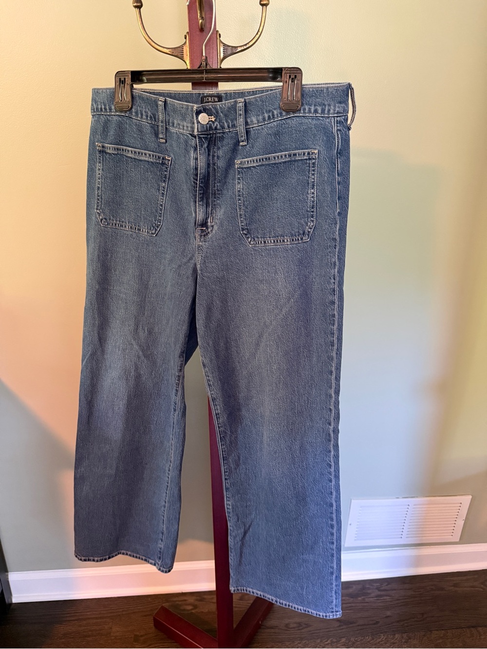 NWOT J. Crew Factory Women’s Wide-Leg Jeans in Medium Blue, size 31